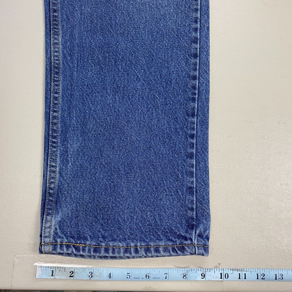 Levis 505 Regular Fit Mens 40x30 Straight Leg Jeans Blue Medium Wash 505 0216 - Picture 12 of 16